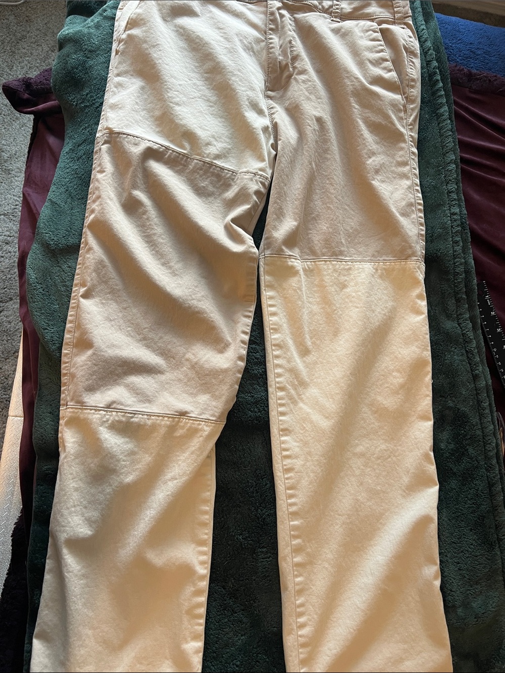 Hollister Beige and cream pattern Men's Chino Pants - Slim Straight Leg